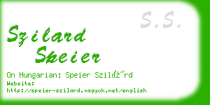 szilard speier business card